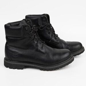 Timberland 6-Inch Premium Waterproof Black Leather Work / Hiking Boots W 8M